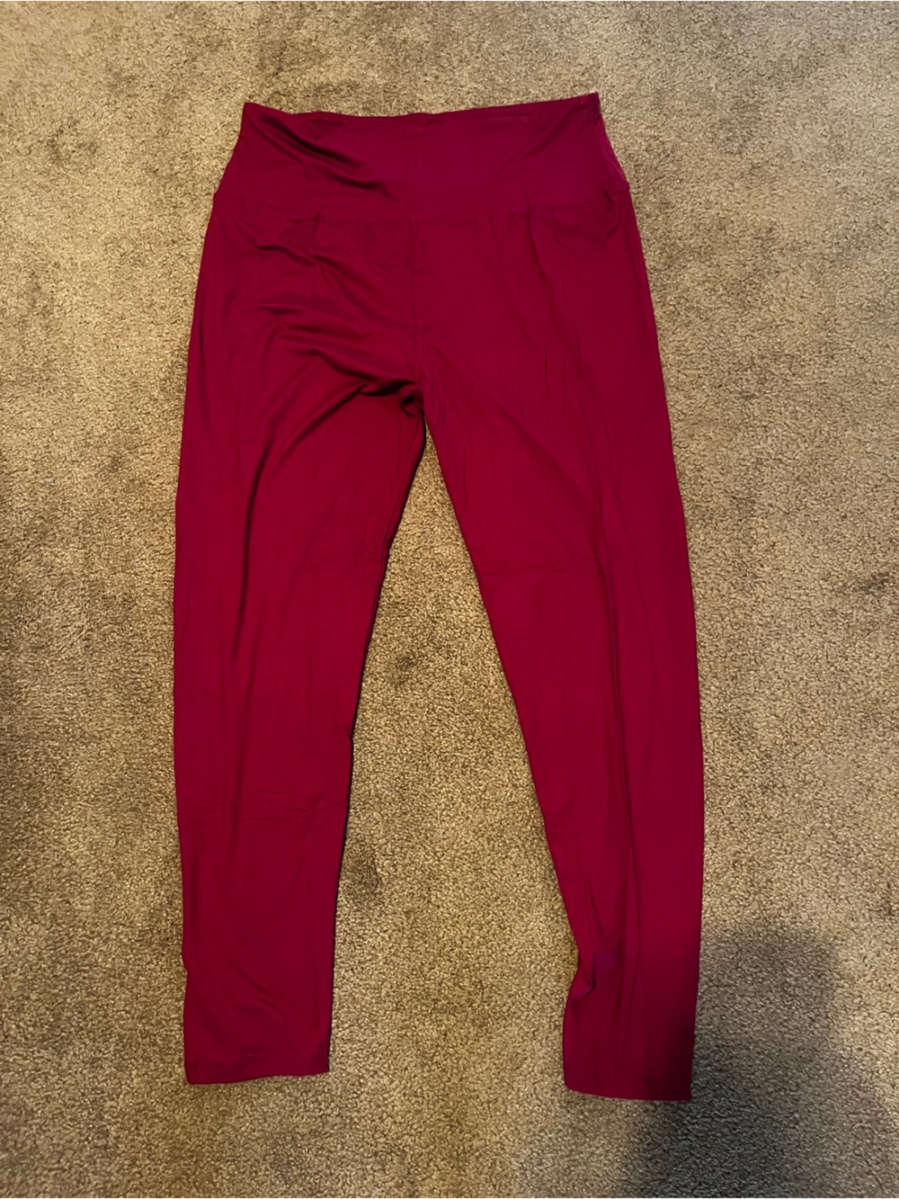 💥$5 or 3/$10 Women's High-Waist Maroon Leggings